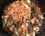 簡単　ツナと塩昆布の炊き込みご飯作り方3写真