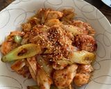 「本技 おいしいキムチ」で作る鶏キムチ作り方10写真