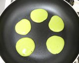 HMと粒あんで。おやつにミニ抹茶どら焼き作り方3写真