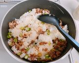 アスパラと焼肉のふんわりたまごチャーハン作り方7写真