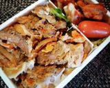 イカ墨ヒレかつで、おじさんカツ丼弁当！作り方2写真