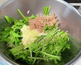 水菜とツナのシャキシャキサラダ作り方2写真