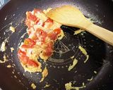 簡単おつまみ☆トマトと卵のキムチ炒め作り方5写真