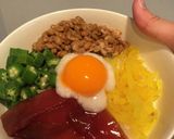 漬けマグロのネバネバ丼！オクラ納豆山芋作り方3写真