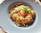 ミートソースのリメイクパスタ！作り方4写真