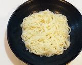 ごま油☆ぶっかけ素麺(揚げ玉＆梅＆昆布)作り方1写真
