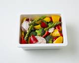 鶏もも肉と野菜のレンジ蒸し作り方3写真