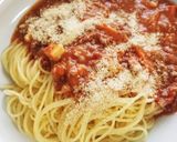生のトマトで作るミートソーススパゲッティ作り方11写真