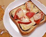 ジュワ旨!☆ナスとトマトのチーズトースト作り方8写真