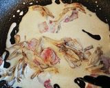 ベーコンと舞茸ゴルゴンゾーラパスタ作り方4写真