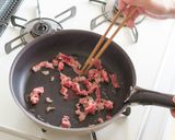 牛肉とじゃがいものカレーチーズ焼ビーフン作り方3写真
