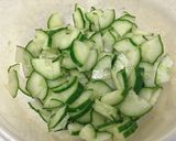 香味野菜たっぷりのきゅうりの梅和え♪冷奴作り方3写真