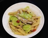 小鮎コンフィと春キャベツのパスタ作り方4写真