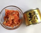サバ味噌煮缶deダシ要らず☘️簡単チゲ風作り方1写真