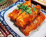 肉巻き厚揚げの韓国風焼き作り方9写真