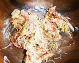 水菜とカニカマとポテトチップスのサラダ作り方2写真
