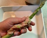丸ごとアスパラの豚つくね作り方3写真