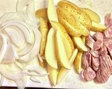 新ジャガイモと新玉ねぎのジャーマンポテト作り方1写真