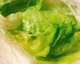 止まらない〜レタスとハムの柚子胡椒和え作り方1写真