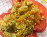 お手軽料理〜キヌア詰めピーマン作り方2写真