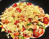 フライパンで簡単♡餃子の皮で夏野菜ピザ作り方4写真