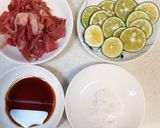 夏だ！簡単！すだち牛肉冷やし蕎麦作り方1写真