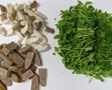 時短☆マルシンハンバーグの豆苗炒め作り方1写真