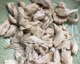 きゅうりと蒸し鶏の胡麻ドレ大葉サラダ作り方1写真