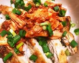 からしトンテキとキムチの腸活どんぶり作り方4写真