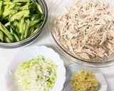 蒸し鶏と胡瓜の中華風ごまだれ☆作り方3写真