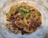 ご飯がすすむ♪れんこんと牛肉の甘辛煮作り方3写真
