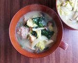 春キャベツと厚揚げのお味噌汁*･作り方5写真