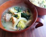 春キャベツと厚揚げのお味噌汁*･作り方6写真
