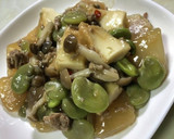そら豆と厚揚げのそぼろ餡掛け☆作り方5写真