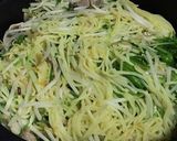 ランチ♡もやし&水菜たっぷり焼きそば作り方4写真