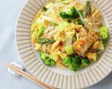 ワンパンで!新玉ねぎとセロリの焼ビーフン作り方7写真