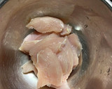 鶏むね肉と岩下の新生姜の和風炒め作り方1写真