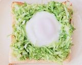 巣ごもり卵のトースト＊お好み焼き風味作り方6写真