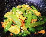 絹さやと玉子のスイートチリソースがけ作り方4写真