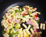 手づかみ食べに!マカロニナポリタン!!作り方1写真
