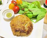 わさび醤油ハンバーグメインの夏野菜ご飯作り方6写真