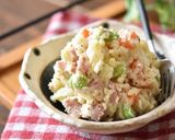 枝豆と厚切りベーコンのごちそうポテサラ作り方7写真