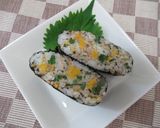 おにぎらず★サバ缶+大葉作り方7写真