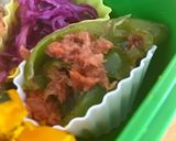 お弁当用☆ピーマンの梅おかか胡麻風味作り方4写真