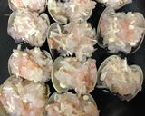 アサリの海老たたき詰めタジン蒸し作り方4写真