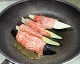 ナスすき焼き。作り方1写真