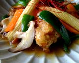 野菜たっぷり鶏の唐揚げ甘酢あんかけ作り方5写真