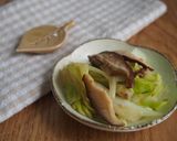 レンジで簡単！キャベツ・椎茸の酢の物♪作り方3写真