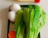 ロメインレタスのマヨたま炒め作り方1写真