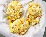 豆腐バーグ入ピリ辛冷麺スープ味ドーム蒸し作り方6写真